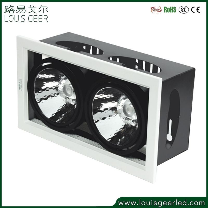 Adjustable High Quality LED Recessed Light of Rectangle Grill Ceiling Light