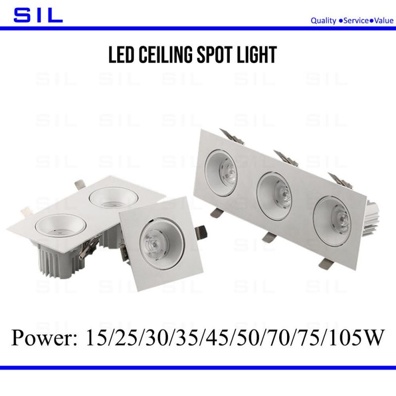 Commercial LED Light Module Focus Lamp Spot Lighting Fixtures COB 3*35/105W LED Ceiling Spotlight