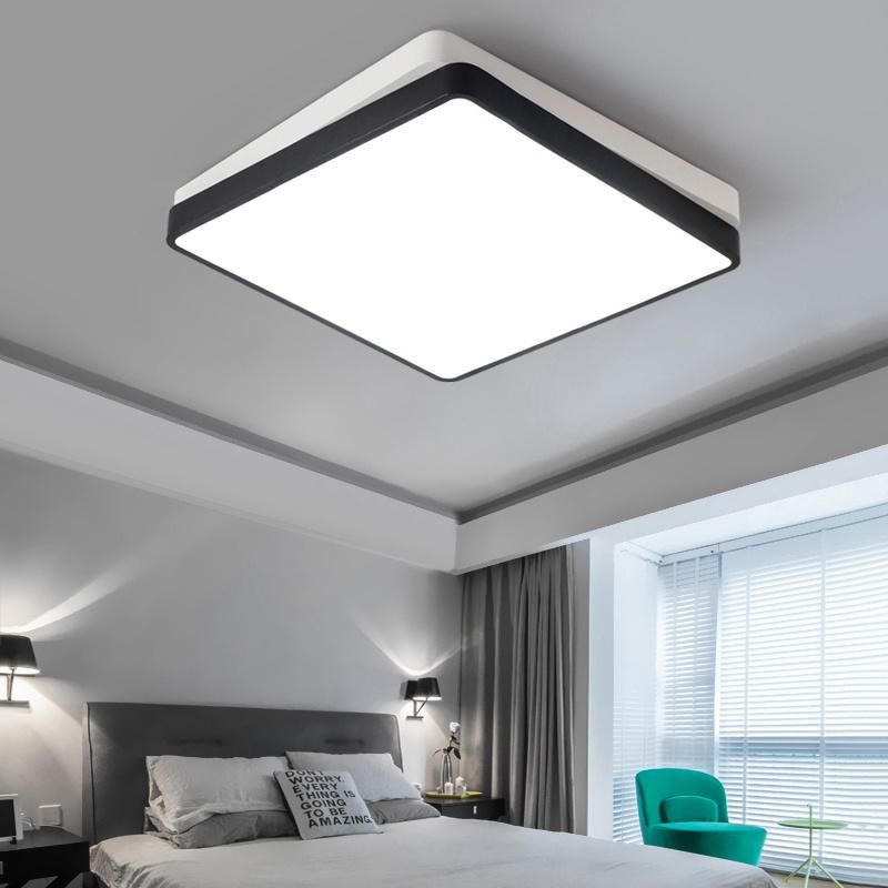 LED Masrer Bedroom Lamps Simple Style Square Ceiling Light