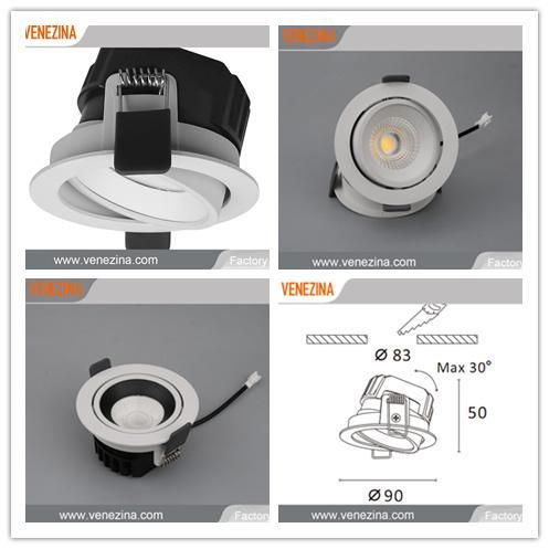 Venezina New Design Adjustable LED Spotlight Ceiling Recessced COB Downlight 15W