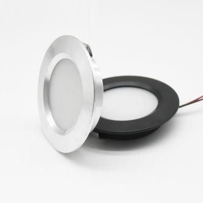 RGBW DC 12V 5W LED Under Cabinet Lights Ultra-Thin Round Showcase Hanging Downlight Closet Home Kitchen Cabinet Lamps