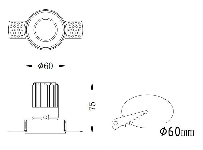 Trimless Ceiling Downlight Series 5W 20W 30W LED Downlight Dimmable