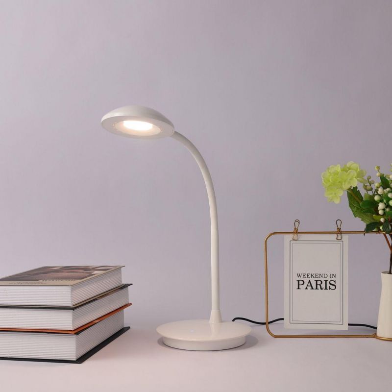 China Manufacture Best Sales Amazon Aluminum Dimmable Reading Lamps LED SMD Chip White Table Lamp for Hotel/Bedroom