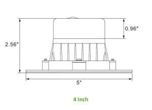 4 Inch 8W 120V Dimmable Downlight/5 In1 CCT Tunable Square Retrofit