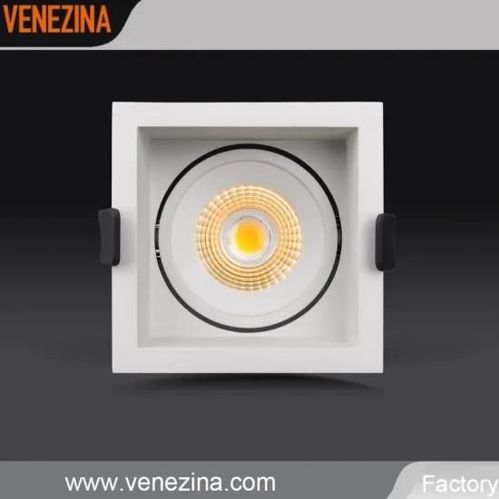 Manufacturer IP44 Adjustable COB LED Light 6W/10W Narrow Trim Square Frame Spotlight Ceiling Recessed LED Downlight