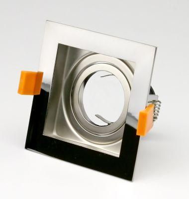 Commercial Lighting Nickel Recessed Square Downlight MR16 Frame LED Downlight Housing