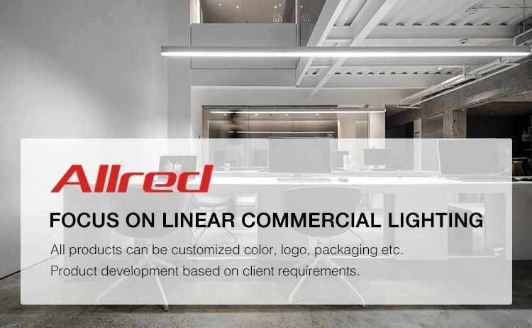 Suspended Ceiling Linear Light 30W 50W Dimmable LED Batten Lamp Fixture Linear Pendant Light