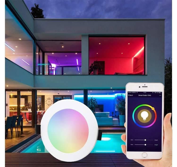 RGB+CCT 2700K-6000K WiFi Tuya Smart LED Ceiling Downlight