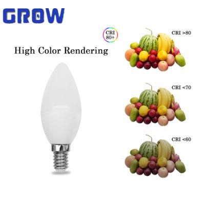 LED Candle Bulb Light C37 3W 5W 7W 8W E14 E27 B22 Energy Saving Lamp with CE RoHS ERP LED Bulb Indoor Lightings and Home Decoration