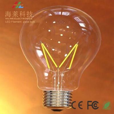 Triac Dimmable Glass LED Filament Bulb