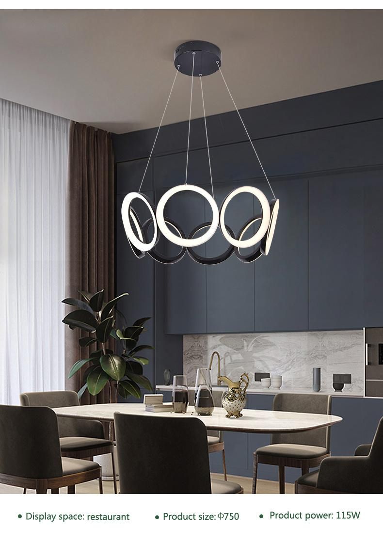 Hot Selling Indoor Modern Simple Lighting Energy Saving Luxury LED Hanging Pendant Lamp