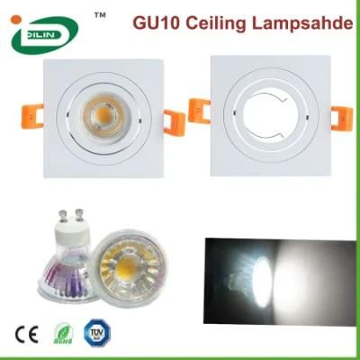 LED MR16 GU10 Bulbs Cut out Hole Round/Square Decorative LED Ceiling Light Fitting