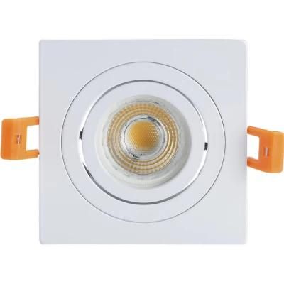 Hot-Sales Aluminum GU10 MR16 Square Tilt Recessed LED Downlight Spot Lamp