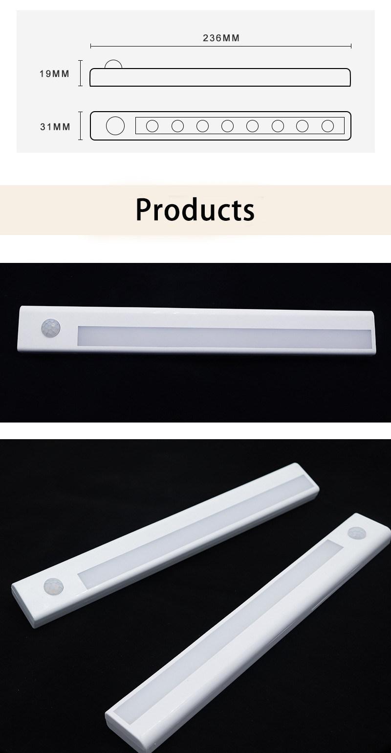 AAA Battery Human Body Induction + Light Control Long Cabinet Light Tube