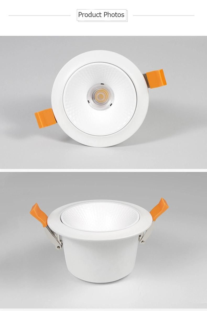 Hotel Malls COB 15W 20W 30W 40W Aluminum Recessed LED Down Light CE RoHS