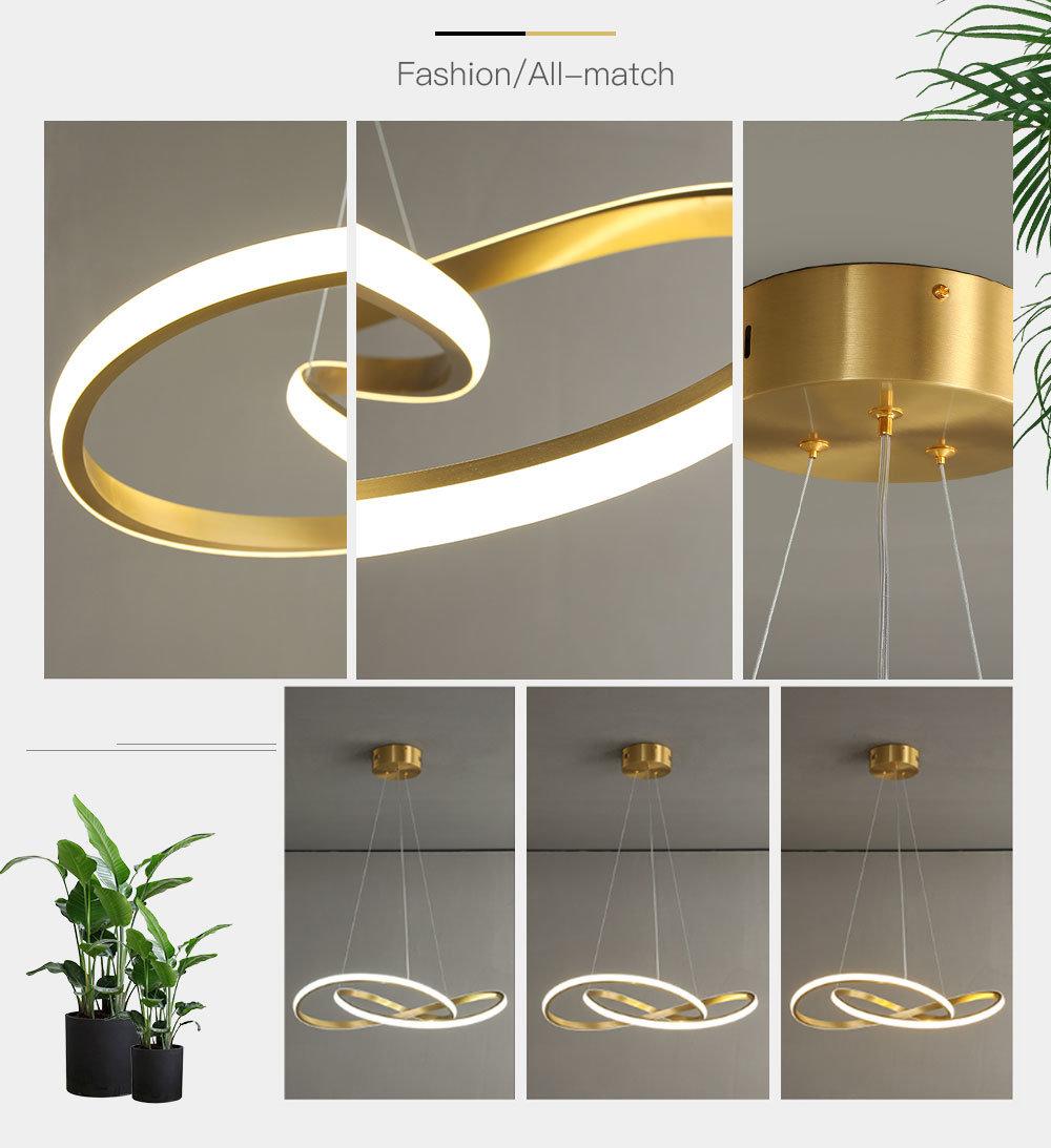 Warm White Ceiling Mounted Chandelier with Modern Design Style