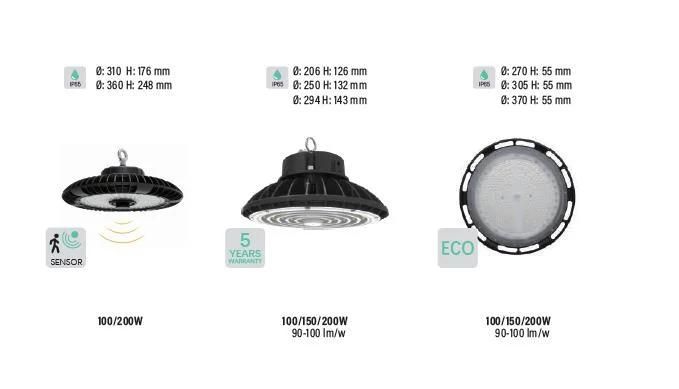 Industrial Lamp 200W High Lumen UFO High Bay LED Light Waterproof IP65