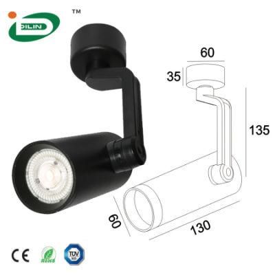 4W-10W 3 4 Phase Wire Adjustable COB Spot Mini Rail LED Track Lights with GU10 LED Bulbs