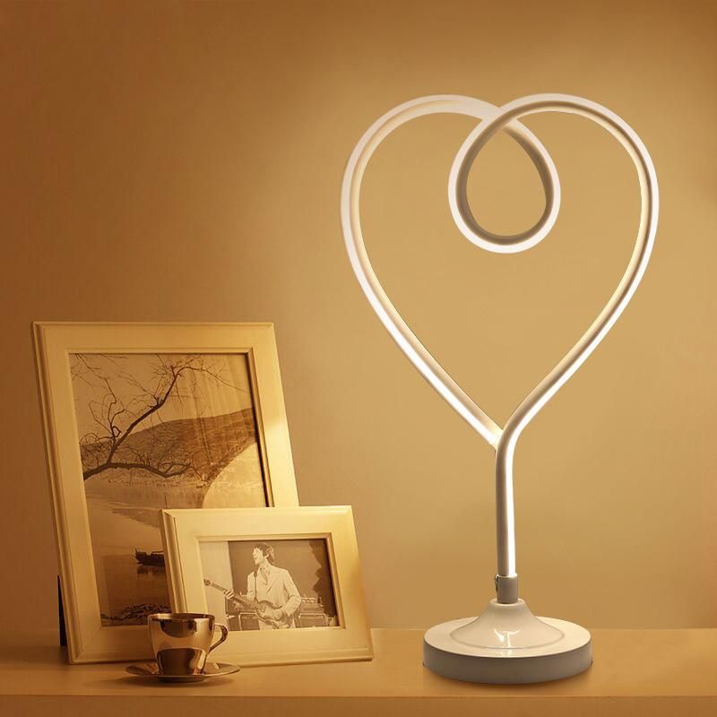 Nordic Table Lamp Bedside Art Love Decoration LED Reading Lighting