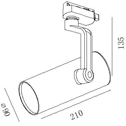 Interior Lighting 20W Commercial Ceiling Lighting Anti-Glare COB LED Track Light