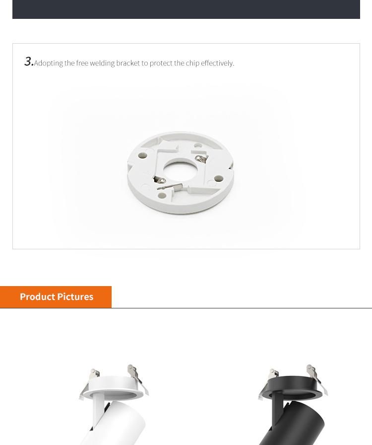 Indoor Dimmable Adjustable Recessed Ceiling LED Spotlight