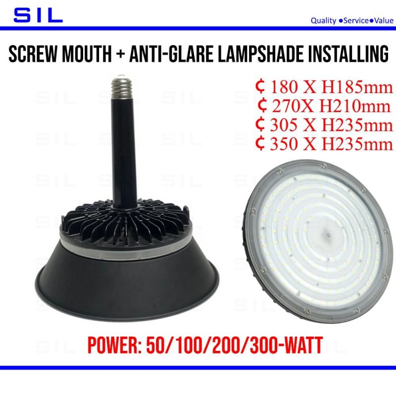 Industrial Sports Venues Warehouse Gymnasium Lighting 50W 100W 200W 300W LED High Bay Lights