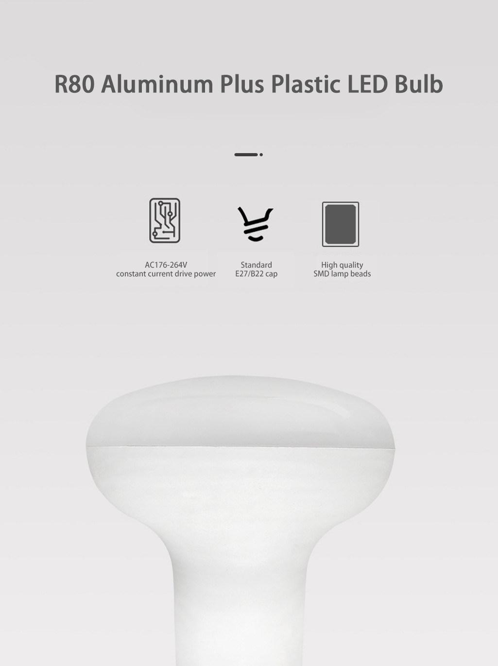 R80 Aluminum Plus Plastic LED Bulb Lamp Light