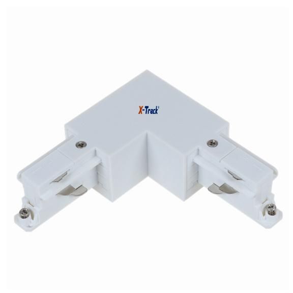 LED Lighting Track Accessories Square White L Left Connector