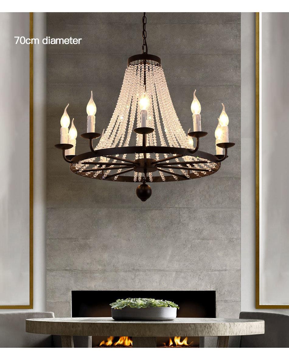 Crystal Glass Bedroom Chandelier Ceiling Pendant Light