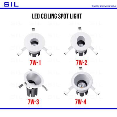 Hotel Project Modern Smart Ceiling Fixture Slim Dimmable Tiltable Mini Anti Glare COB Spotlight LED 7W LED Spotlight