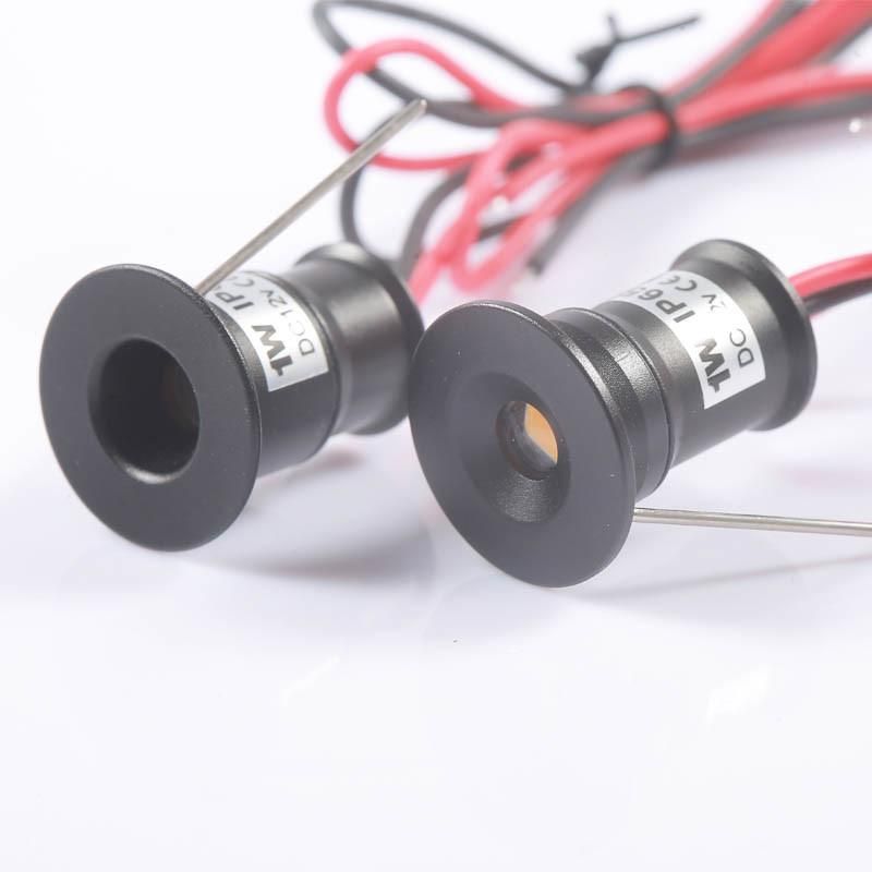 1W IP65 Mini LED Downlight 12V Spot Lamp Jewelry Wine Cabinet Lighting 15mm Recessed Ceiling Light