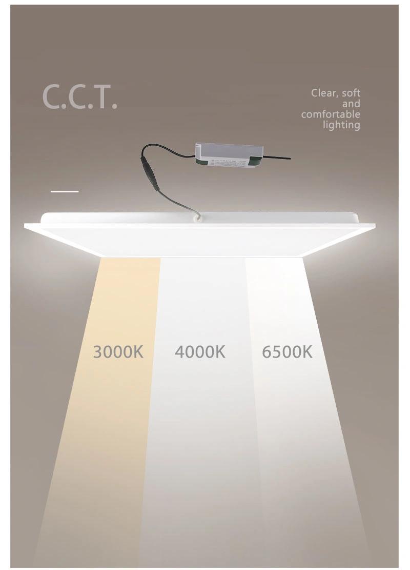 LED Recessed Backlit Panel Light, LED Back Light, 595*595mm 40W IP40 3000K 4000K 6500K PS+Aluminum for Office, Gym, Mall, Supermarket