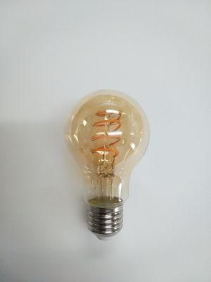 A60 6W New ERP Clear Amber Golden Smoky LED Filament Bulb Lamp Light with Cool Warm Day Light E27 B22