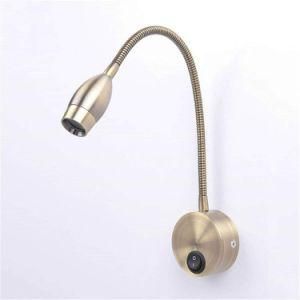 Meanyee Flexible Wall Reading Lights/Bedside Lamp with Switch, 1 * 3 Watt CREE LED, Bronze My-B032