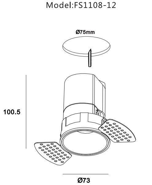 Adjustable Ceiling Spotlight Series 12W LED Round Fashion Shop Lighting