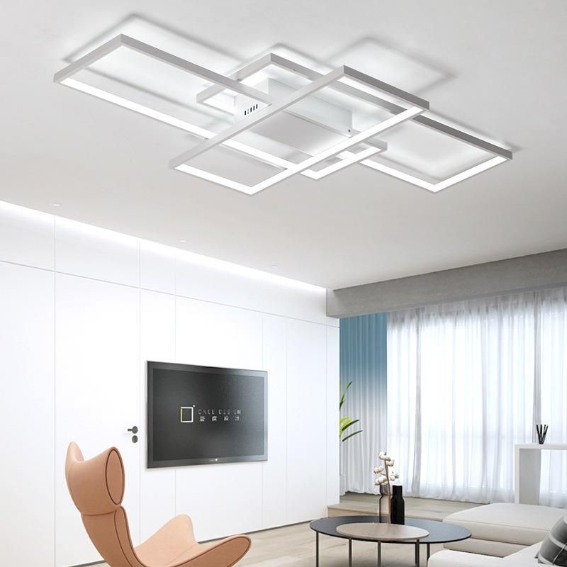 CE CCC Smart Wifiround Metalwood Semiled Ceiling Lamp with Profile Deformable Ceiling Light