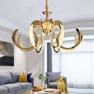 Modern Style Acrylic Lamp Arm Flaming Phoenix LED Pendant Chandelier