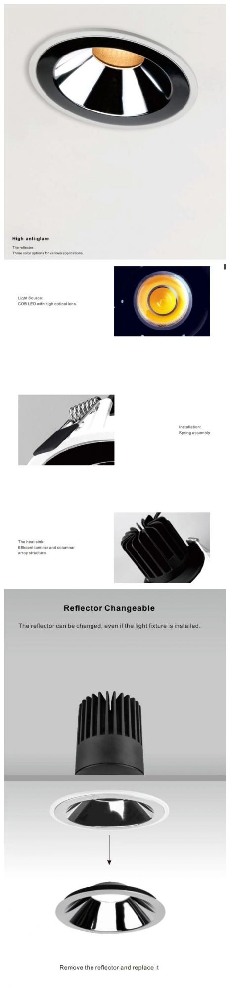 5-Year Warranty High Lumen 930lm COB LED Interior LED Downlight