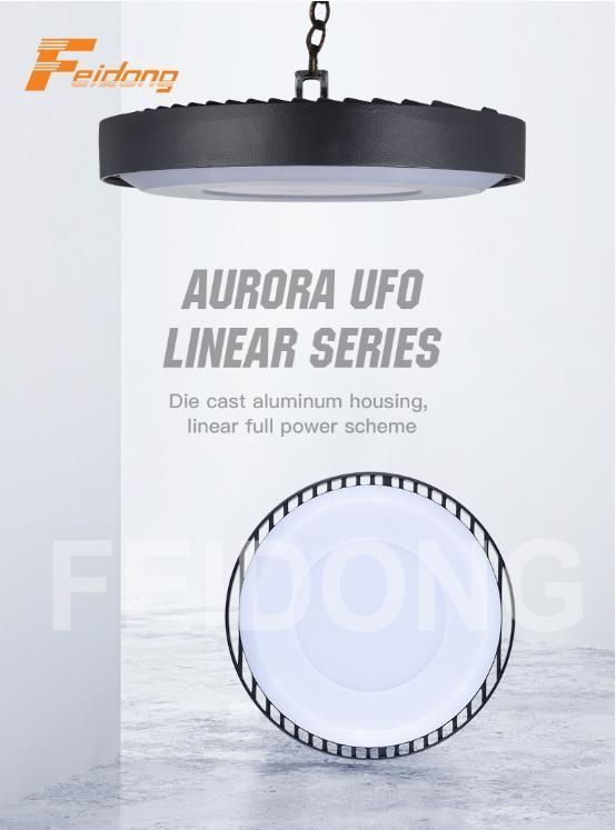 Durable Super Brightness 200W Luminaire Warehouse Commercial Lighting Industrial Supermark Lamp UFO LED High Bay Light