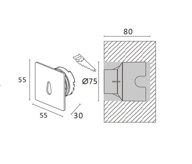 IP44 Recessed LED Light Wall Light Recessed Let Step Light