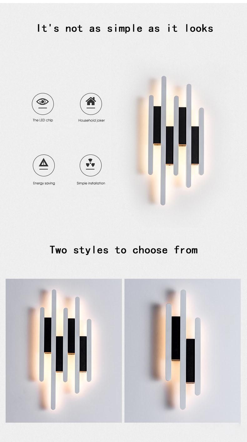 LED Postmodern Wall Lamp Simple Living Room Wall Lamp Bedroom Bedside Lamp Aisle Wall Lamp