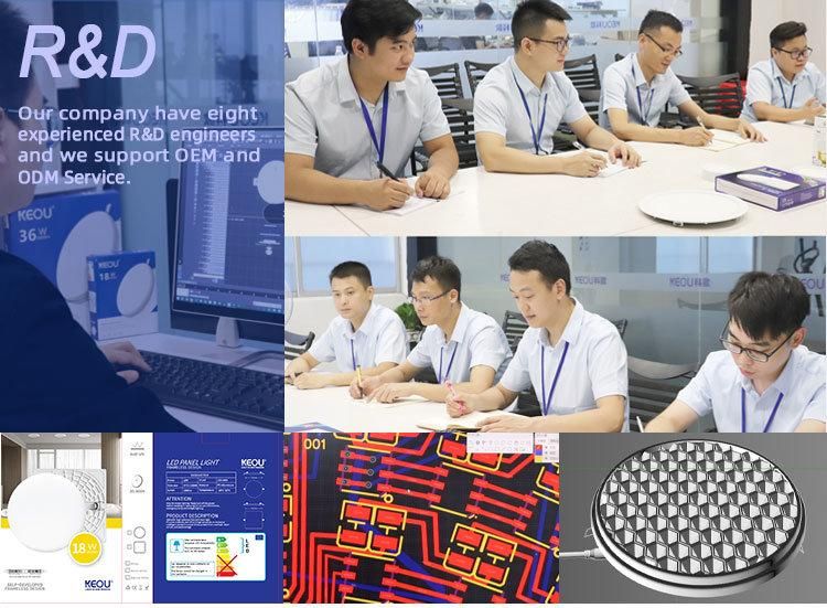 Multi Color Housing SMD Square Dimmable LED Lamp 36W Smart Frameless LED Panel Light