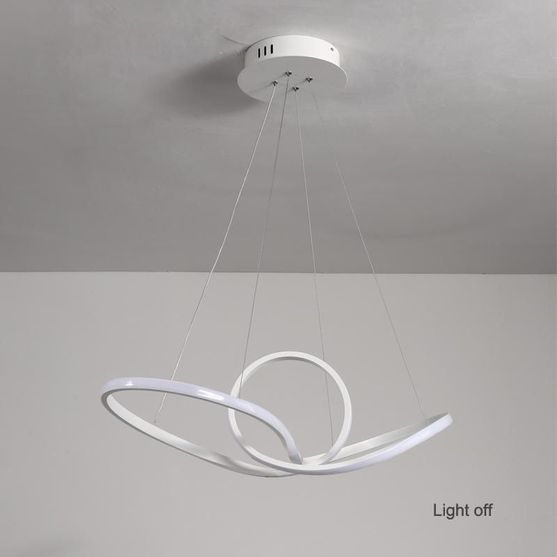 Modern Nordic Flower Design Hanging Dimmable Aluminum Chandelier Acrylic LED Pendant Lamp