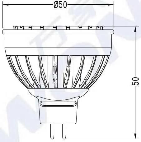 Quickly Heat Dissipation Aluminum Black Housing MR16 LED Spot Light Bulb