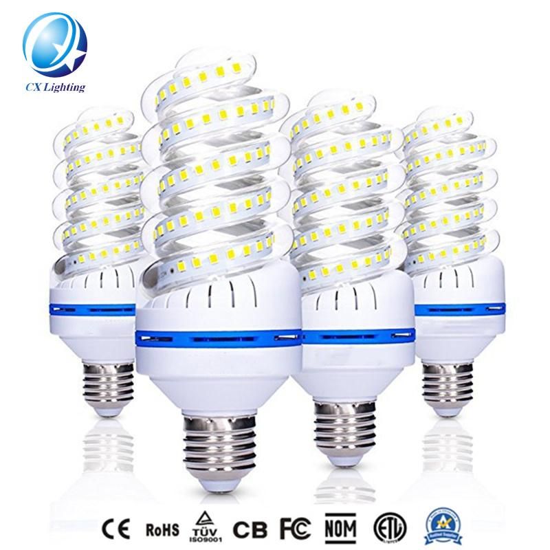 7W Spiral Shape LED Corn Light Lamp AC85-265V LED