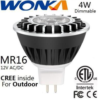 LED Spotlight MR16 Lamp with 4W Wide Voltage 9-26V AC/DC for Outdoor Lighting