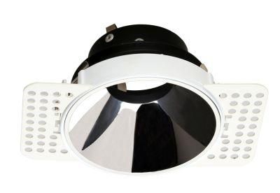 Fixed Trimless Housing Ceiling Light Fittings Round Design LED Downlight GU10 MR16 Frame