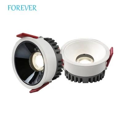 Aluminum Indoor Commercial Recessed Downlight Circular Illumination Decorative Ceiling Lamp LED Down Light