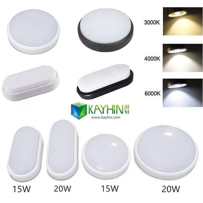 Factory New Wholesale High Lumen Round Black White Light LED Ceiling Light with Microwave and Emergency LED Bulkhead Light