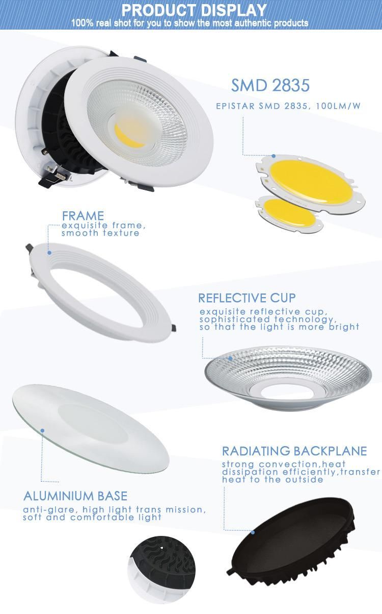 30/60 Degree High Lumen 4/7/10/12/16W LED Down Light